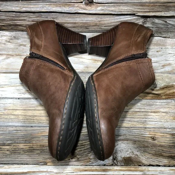 BOC Calixta Brown Leather Ankle Booties Women US 8.5, EU 40 - Picture 5 of 12